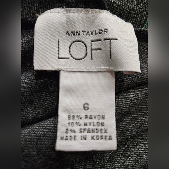 Ann Taylor LOFT Classic Wrap Knit Dress in Charcoal Gray - Picture 2 of 8
